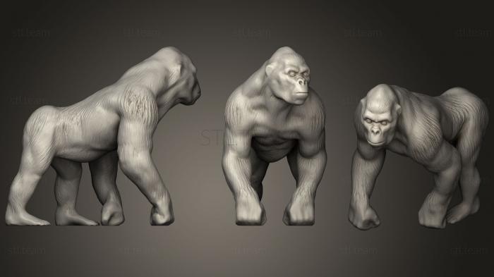 3D model Gold Gorilla (STL)